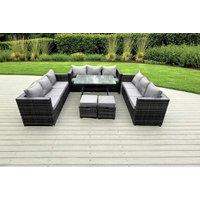 11-Seat Luxury Rattan Garden Dining Set With Stools