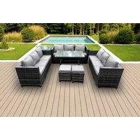 Luxurious 11-Seater U-Shape Garden Dining Set