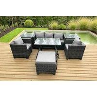 Luxurious 6-Seater Weather-Resistant Rattan Dining Set
