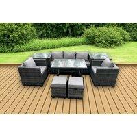 Modern 7-Seater PE Rattan Garden Dining Set - Weather-Resistant, Durable & Stylish