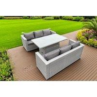 Luxurious Weather-Resistant Pe Rattan Lounge Dining Set