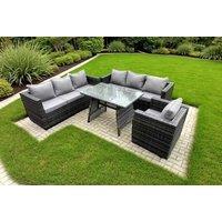 Luxurious Weather-Resistant 7-Seater Rattan Dining Set