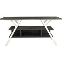 Minerva Contemporary TV Stand with Open Shelves - 120cm Wide, Metal Legs, Storage, 6 Colour Options