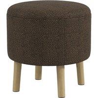 Ottoman Linen Stool With Built-In Storage