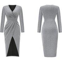 Womens Black Fashionable Slit Waist Dress - Elegant Summer Essential