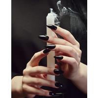 Chic Black & Clear Nail Polish Set With Glam Dust