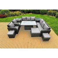 Luxury Reclining Garden Rattan Rising Table Set