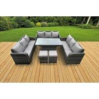 Luxurious Rattan Arc Armrest Sofa Dining Set