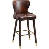 Set Of 2 Pu Leather Vintage Bar Stool Chairs