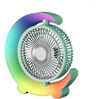 Usb Powered Tabletop Fan With Adjustable Lighting & Wind Speeds!