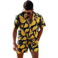 Men'S Hawaiian Short Sleeve Shirt Suits - Vibrant Summer Style