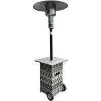 Freestanding Pe Rattan Outdoor Gas Patio Heater In 2 Colours