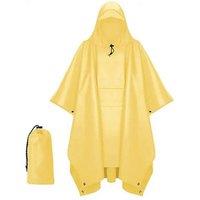 Waterproof Hooded Poncho Raincoat With Carry Bag - 7 Colours