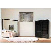 Contemporary Mdf Full Mirror Sliding Door Wardrobe - Bedroom Storage, Space-Saving, 150Cm Or 200Cm, Modern Furniture