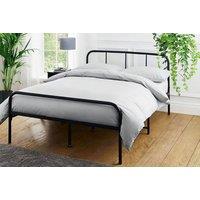 Elegant Metal Frame Bed With Storage Space
