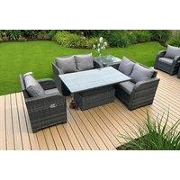 Versatile Reclining Garden Set With Adjustable Rising Table