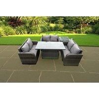 Luxurious U-Shape Garden Sofa Set With Rising Table