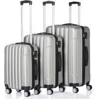 3-Piece Multifunctional Hard Shell Suitcase Set - 3 Colours - Navy