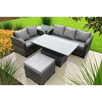 Luxurious 6-Seater Weather-Resistant Rattan Dining Set