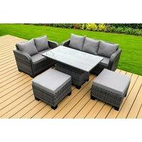 Modern Weather-Resistant Rattan Sofa Dining Set