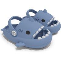 Unisex Yellow Kid's Shark Slide Slippers - Lightweight EVA Summer Sandals in 10 Sizes & 8 Colours