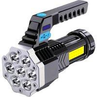 Handheld Rechargeable LED Flashlight - Portable, High-Brightness, Waterproof Torch