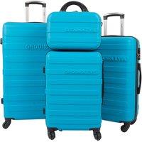 4-Piece Hard Shell Luggage Set - Teal, Navy, Or Silver