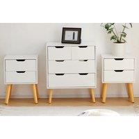 '2+2 Uv Gloss Bedroom Chest Of Drawers Or Set Of 2 Bedside Tables - 3 Colours