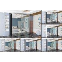 Elegant Full Mirror Sliding Door Wardrobe