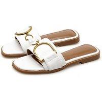 Women'S Leather Flat Sandals In 6 Sizes And 3 Colours