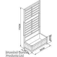 Wooden Planter with Climbing Trellis