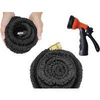 5-In-1 Expandable Flexible Hose With Spray Nozzle - Black