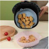 2Pcs Silicone Round Air Fryer Liners - Blue