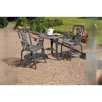 Elegant Weatherproof 3 Piece Garden Bistro Set - Classic Outdoor Furniture