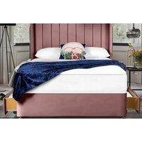 Light Pink Wingline Divan Bed & Mattress - 2 Or 4 Drawers Option!