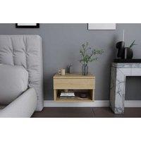Jamy Modern Wall-Mounted Floating Nightstand - Space-Saving Bedside Table, Sturdy Storage Shelf