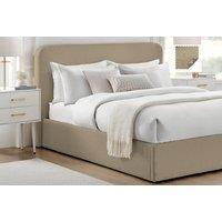 Latte Boucle Bed Frame - 5 Sizes, Optional Ottoman