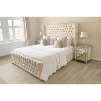 Upholstered Bed Frame W/ Headboard - 4 Sizes & 5 Colours