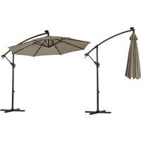 Parasol Base Or 2.7M Solar Led Parasol W/ Cover - 4 Colours