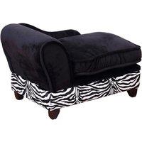 Luxury Dog Sofa Bed with Hidden Storage - XS, Plush, Sturdy, Stylish Zebra Design