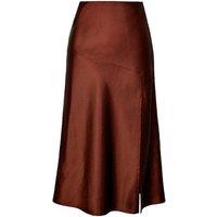 Women'S Satin High Waisted Split Skirt In 3 Colours