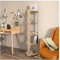 Yuna 5-Tier Screwless Wooden Bookcase - Freestanding Minimalist Storage Shelf