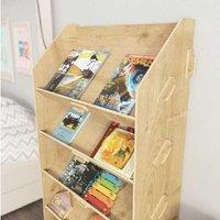 Aras Screwless MDF Bookshelf - 4-Tier Minimalist Wood Storage Unit