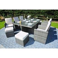 10-Seater Rattan Outdoor Dining Set - 2 Colours