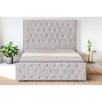 Silver Ottoman Storage Bed With Mattress Options