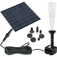 Garden Solar Water Fountain Pump Kit with Multiple Nozzles