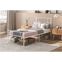 Elegant Single Metal Bed Frame With Headboard