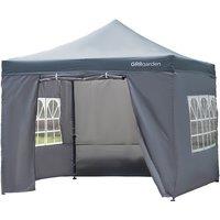 3X3M Waterproof Commercial Grade Grey Gazebo