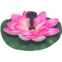 Solar Powered Floating Lotus Plant Fountain - Pink Or White!