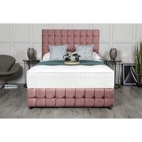 Pink Plush Velvet Divan Bed Set & Mattress - Optional Drawers